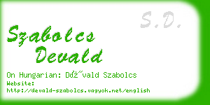 szabolcs devald business card